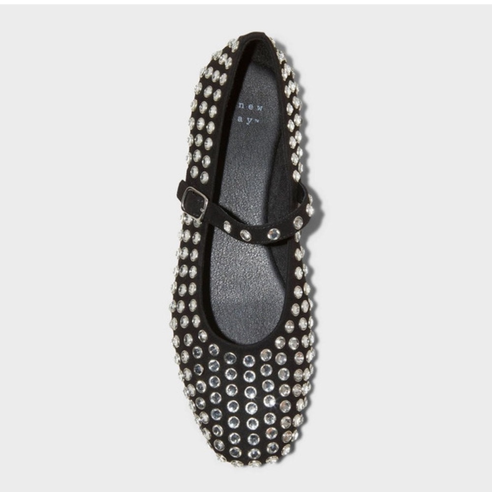 Issa‎ Rhinestone Mary Jane Ballet Flat Memory Foam Insole 7.5 - Picture 3 of 7